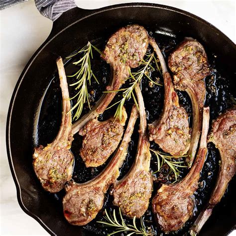 Pan Fried Lamb Chops With Garlic And Rosemary Pinch And Swirl