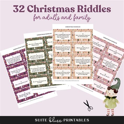 Printable Christmas Riddles With Answers. Christmas Riddles for Adults ...