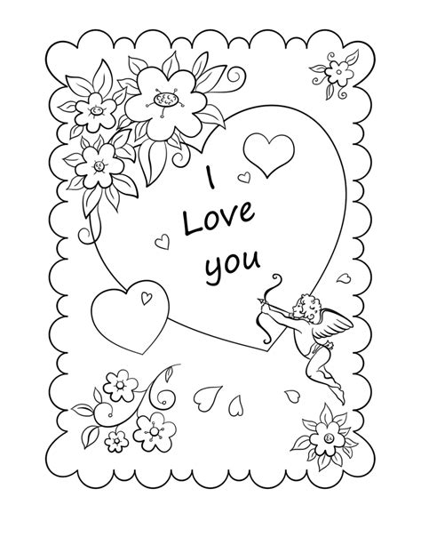 Valentine S Day Coloring Page I Love You Fun Coloring Page Valentine