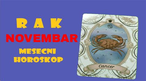 Rak Horoskop Za Novembar Tarot Tumacenje Youtube