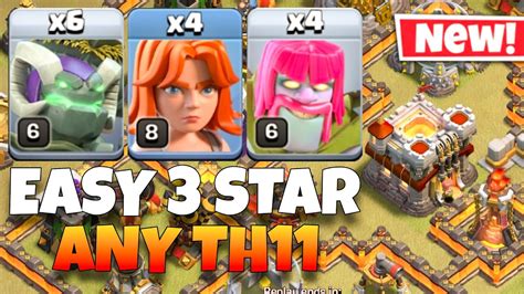 Th11 Witch Golem Attack Strategy Best Th11 Attack Strategy In Clash