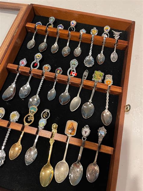 24 Souvenir Spoons And Display Case Instant Collection Oregon Etsy