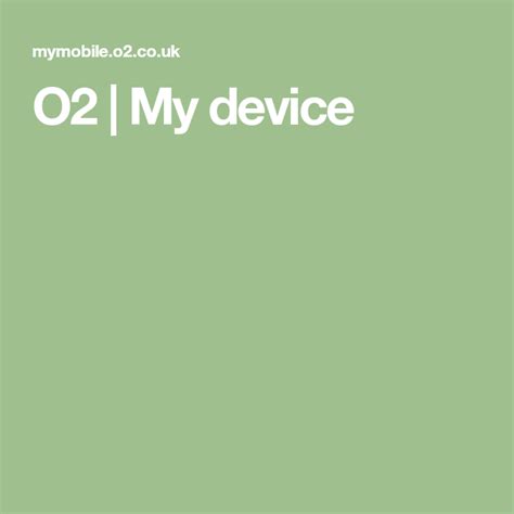 O2 | My device Mobile Wifi, Mobile Data, Account Sign In, Refurbished ...