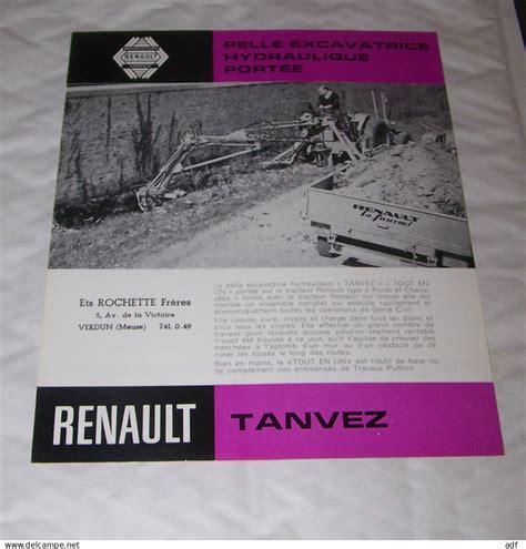 Tractors Depliant Pub Publicitaire Materiel Agricole Renault Pelle