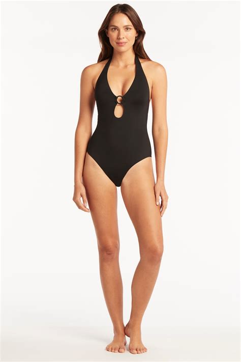 Eco Essentials Keyhole Halter One Piece Sea Level Australia