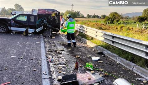 Volcadura Tras Choque Entre Dos Camionetas En La Puebla Orizaba Deja