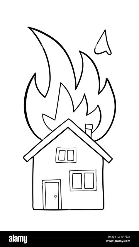 White House On Fire Drawing Start Studying Like A House On Fire