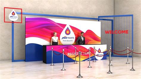 Jsw Paints Event On Behance Corporate Event Design Exhibition Booth