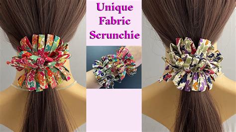 How To Make Flower Scrunchies Out Of Fabric Tube How To Make A