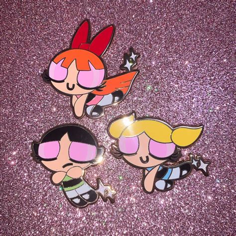 Powerpuff Girl Enamel Pins Powerpuff Enamel Pins Girls Pin