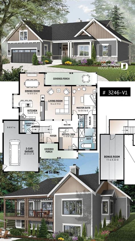 Spectacular Modern Farmhouse Plan With Walkout Basement 4 5 Bedroom