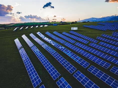 Painéis solares azuis módulos fotovoltaicos para energia renovável