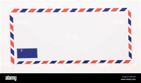 Classic Air Mail Envelope Isolated On White Background Stock Photo Alamy