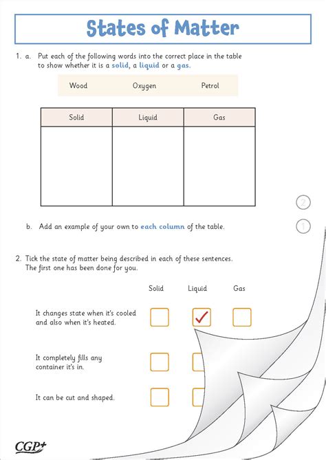 Year 4 States Of Matter Science Assessment Year 4 CGP Plus