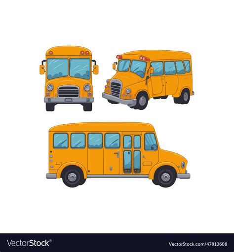 Cartoon School Bus Royalty Free Vector Image Vectorstock