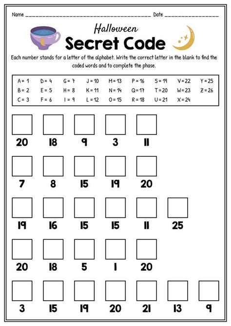 Secret Message Math Worksheets Math Word Problems Free Math