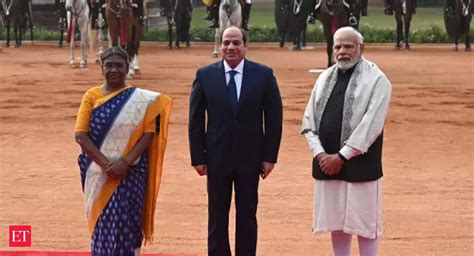 Republic Day Prez Murmu Pm Modi Welcome Egyptian President Abdel