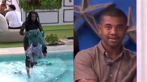 Bbb Confronto Acirrado Leidy Elin Joga Roupas De Davi Na Piscina