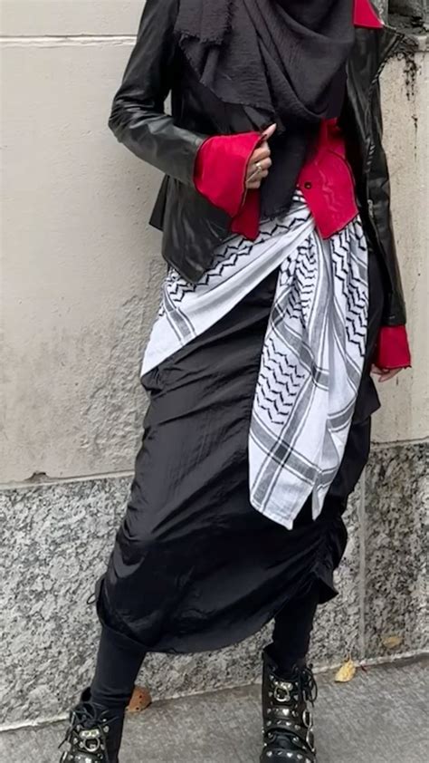 Keffiyeh Street Style Style Cold Weather Fashion Edgy Outfits