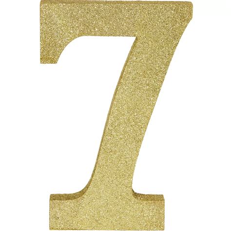 Glitter Number 7 Png