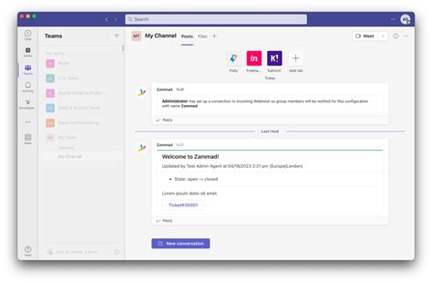 Microsoft Teams Notifications — Zammad Admin Documentation Documentation