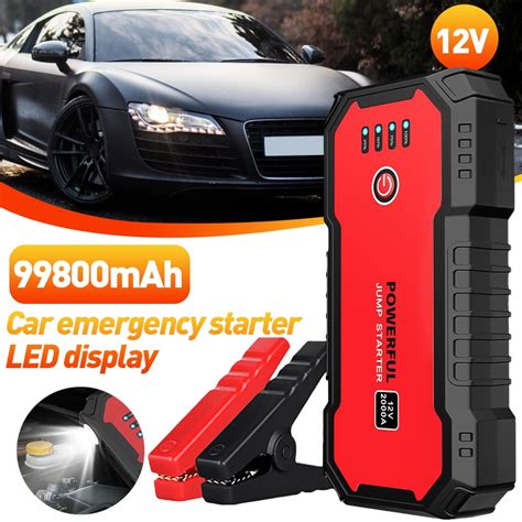 Portable 99800mAh Car Jump Starter, Car Emergency Starter Power for 12 ...