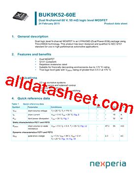 E Marking Buk K E Datasheet Pdf Nexperia B V All Rights