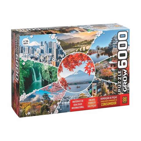 Quebra Cabeça 6000 Peças - Quebra-Cabeça - Puzzle - 6000 peças - Paisagens do Japão - Grow ...