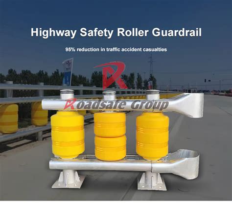 Highway Traffic Safety EVA Buckets Rolling Guardrail Customized Roller