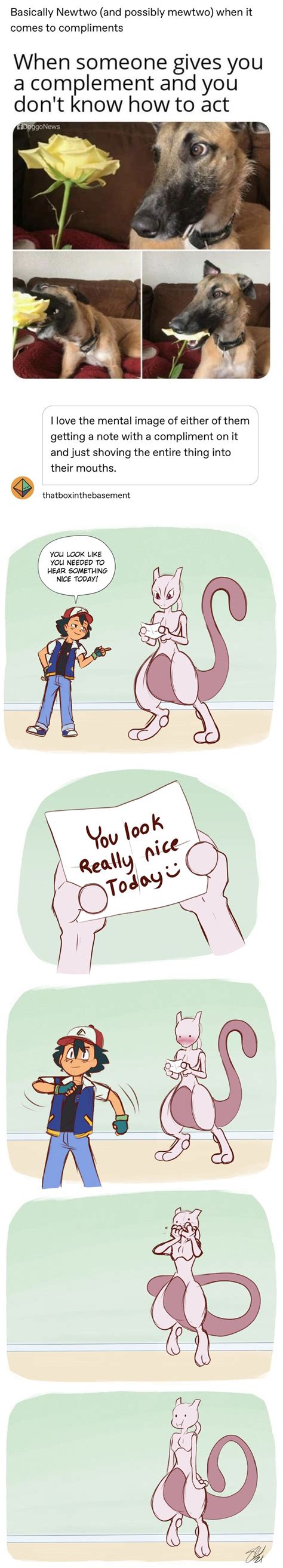 U Look Nice By Tc On Deviantart Mew And Mewtwo Pokemon Memes