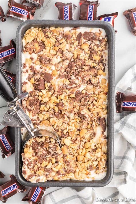 Snickers Ice Cream Recipe - Desserts on a Dime