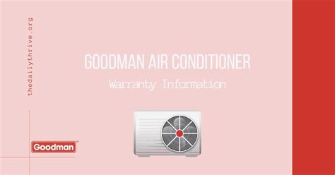 Goodman Air Conditioner Warranty