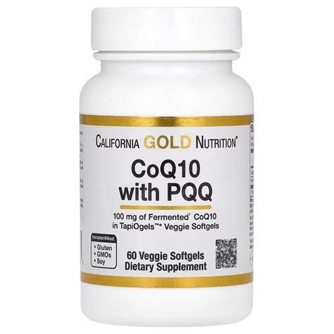 Коэнзим Q10 100 мг + PQQ (витамин B14) 10 мг, 60 капсул CoQ10 (убихинон ...