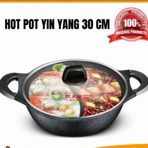 Promo Panci Hot Pot Shabu Cm Yin Yang Maifan Stone Lid Diskon Di Seller Nishimu Store