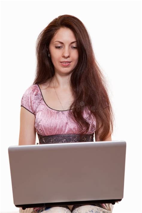 Attractive Twenties Russian Brunette Woman Stock Photo Image Of Relaxing Attire