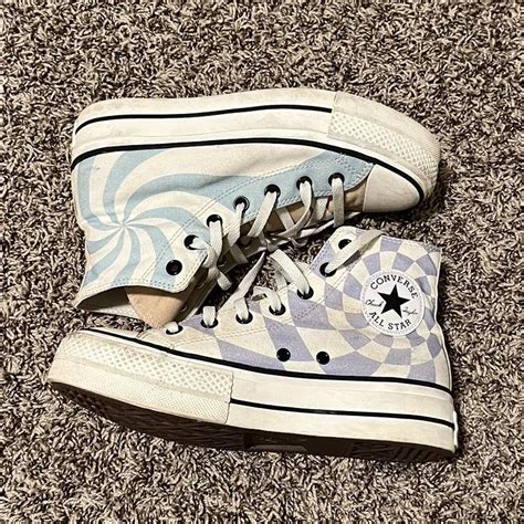 custom platform converse!!! men's 6/women's 8 - in... - Depop