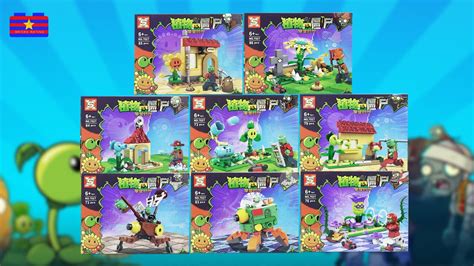 Lego Plants Vs Zombies 8 In 1 Modern Day Brick Sets Unbox Build