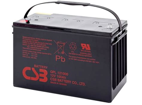 Аккумуляторная батарея CSB GPL 121000, 12V (Вольт) 100Ah (Ампер-часов ...