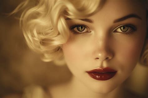 Premium Photo Wavy Haired Blonde Beauty With Big Eyes