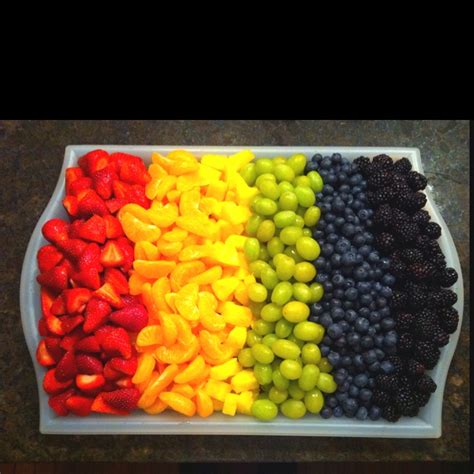 Rainbow Fruit Tray Rainbow Theme Pinterest