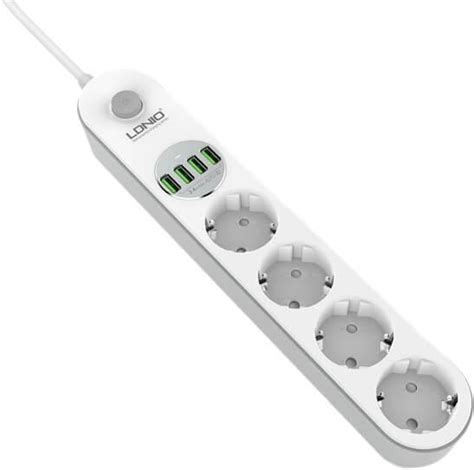 Сетевой фильтр удлинитель с USB выходами 4x220V и 4xUSB длина 2 м ...