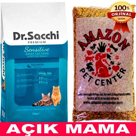 Dr Sacchi Somonlu Kedi Maması Açık 1 Kg