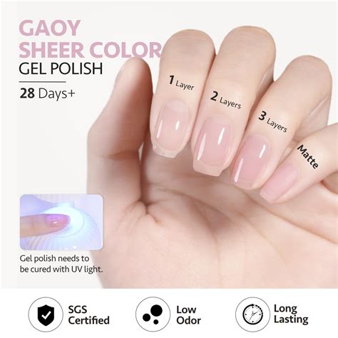 Gaoy Jelly Nude Esmalte De U As En Gel Onzas L Quidas Esmalte De Gel Transl Cido De
