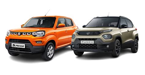 Maruti Suzuki S Presso Vs Tata Punch Comparing Their Variants Priced