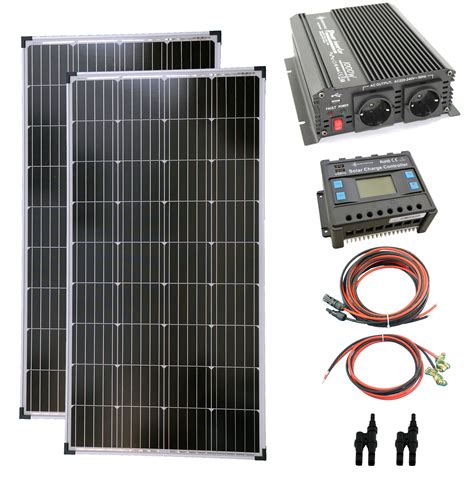 W Solaranlage Solar Bausatz Inselanlage Set Garten Camping Wohnmobil