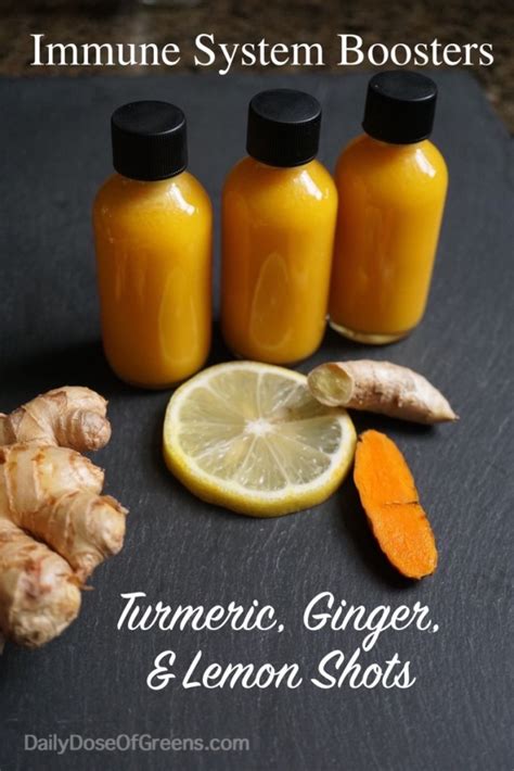 Turmeric Ginger And Lemon Shots Daily Dose Of Greens