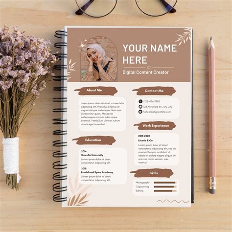 Content Creator Resume Cv Template Resume Template With Photo Graphics