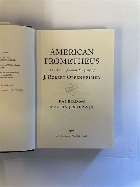 American Prometheus The Triumph And Tragedy Of J Robert Oppenheimer