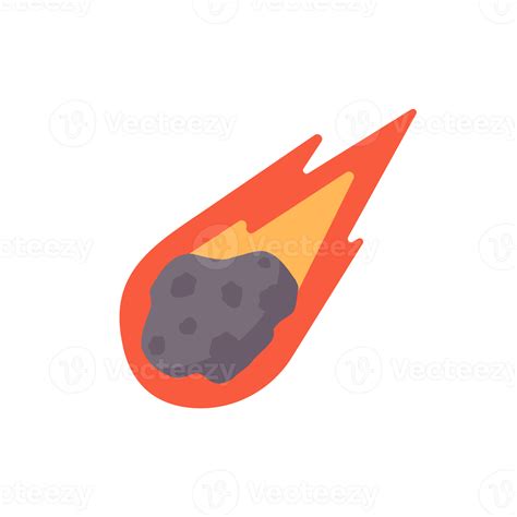 Comet Cartoon The Meteorite Fell To The Earth And Sparked 14606471 Png