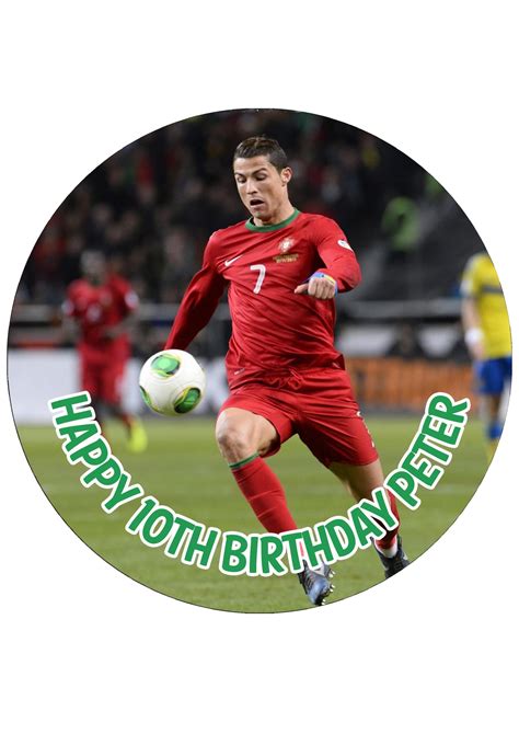 Cristiano Ronaldo Portugal Soccer Edible Cake Image Itty Bitty Cake